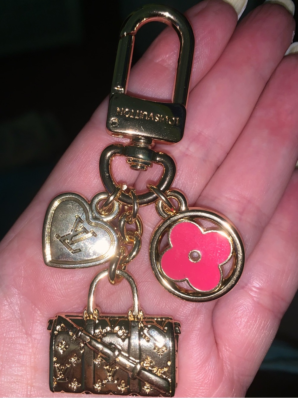 Fashion inspired monogram bag charm keychain - Picture 5 of 5